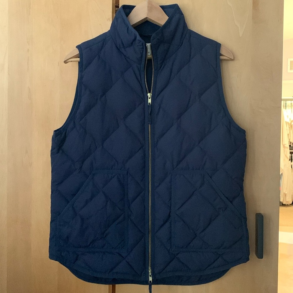 J. Crew Navy Quilted Vest